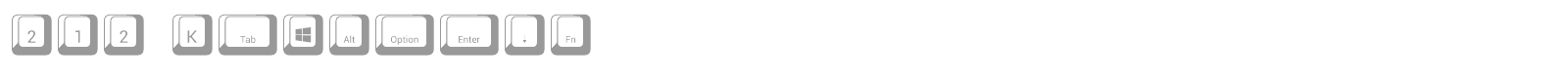 212 Keyboard font preview